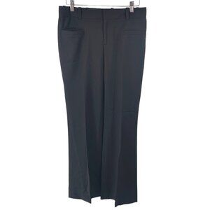 𝅺club Monaco wool blend pants trousers wide leg black sz 6 career dress pants